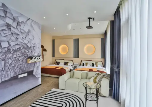 Evening Orange Summer Family Projection Room: Cinematic Luxury at Chuxin Moshe Hotel