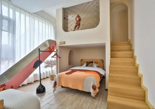 Fairytale Castle Slide Family Room: Where Dreams Take Flight at Chuxin Moshe Hotel